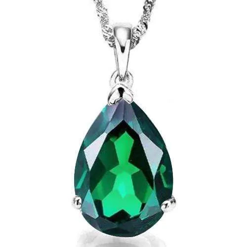 1/2 CT RUSSIAN EMERALD 10KT SOLID GOLD PENDANT