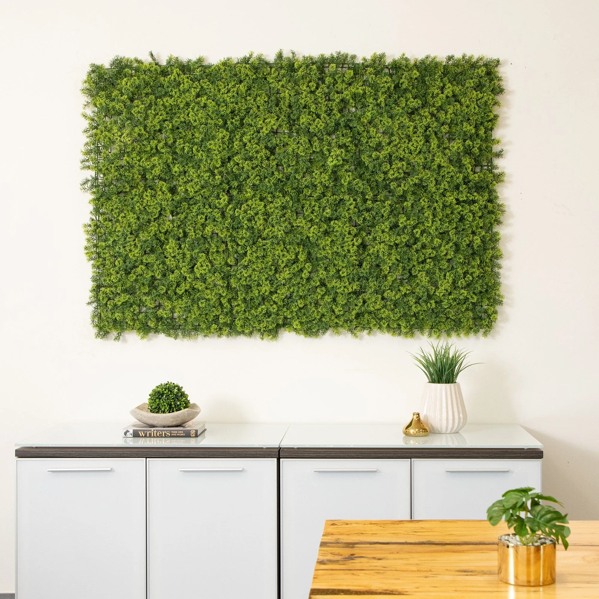 20” x 20” UV Resistant Irish Green Meadow Artificial Living Wall Panels (Indoor/Outdoor) - Set of 6