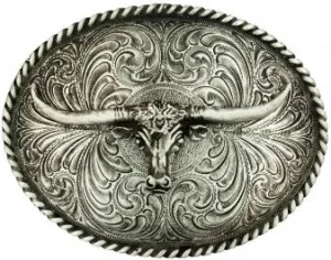 37981 Oval Long Horn Belt Buckle
