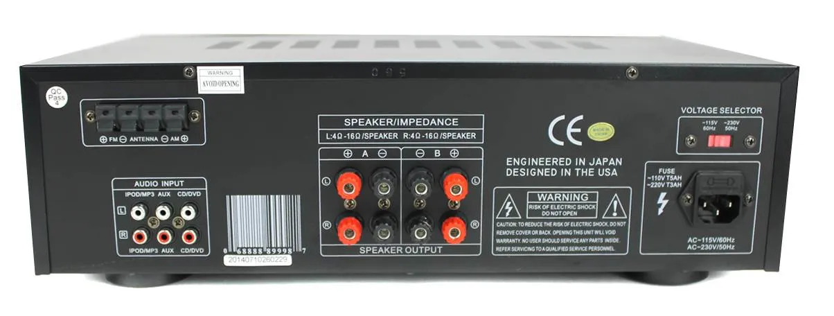 4 Pyle 5.25" Outdoor Speakers and PT260A 200W Stereo Home Theater Receiver