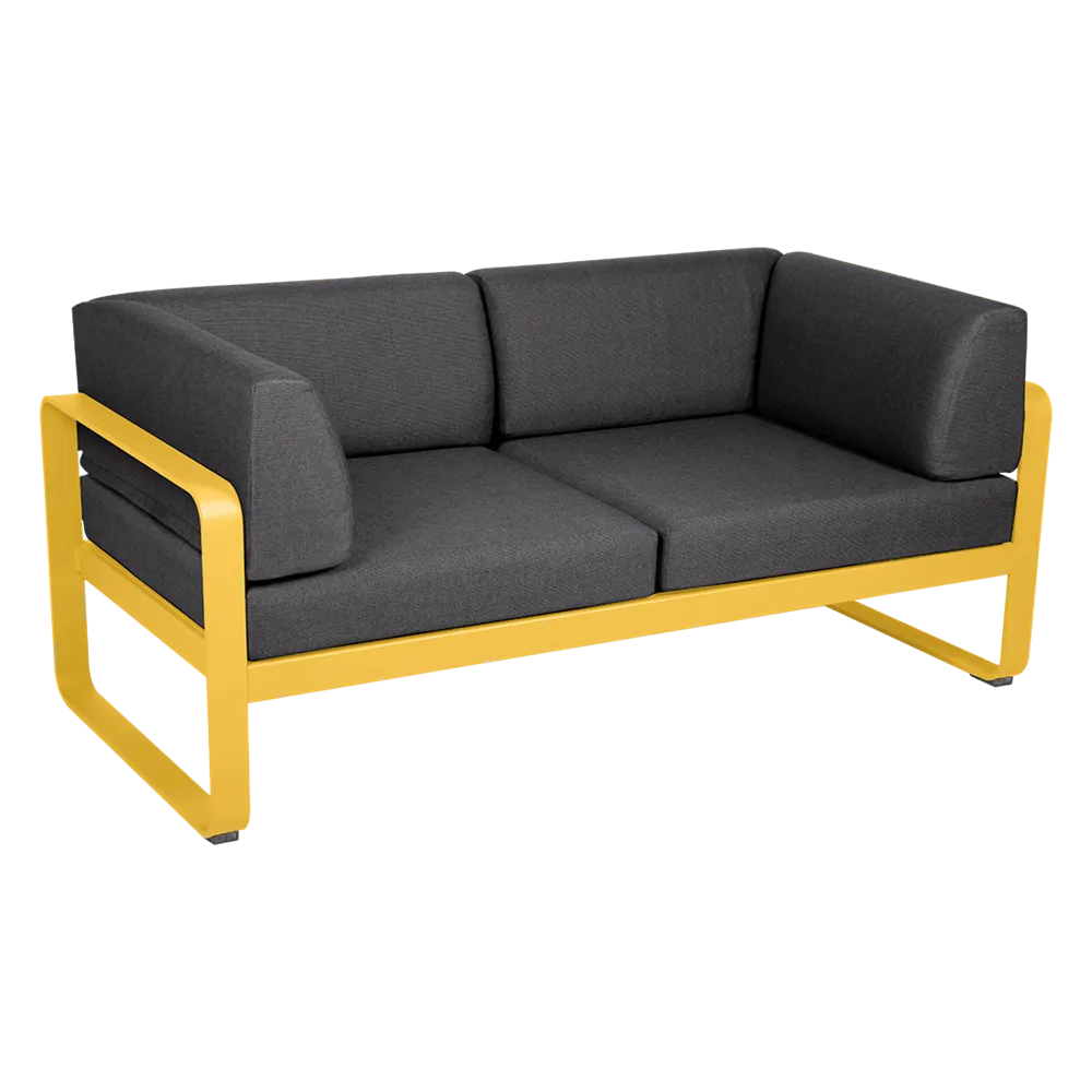 BELLEVIE 2-SEATER CLUB SOFA-GRAPHITE GREY CUSHION