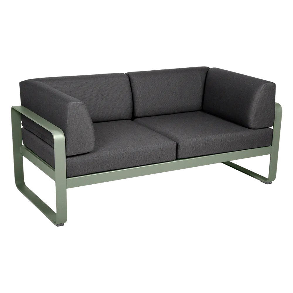 BELLEVIE 2-SEATER CLUB SOFA-GRAPHITE GREY CUSHION