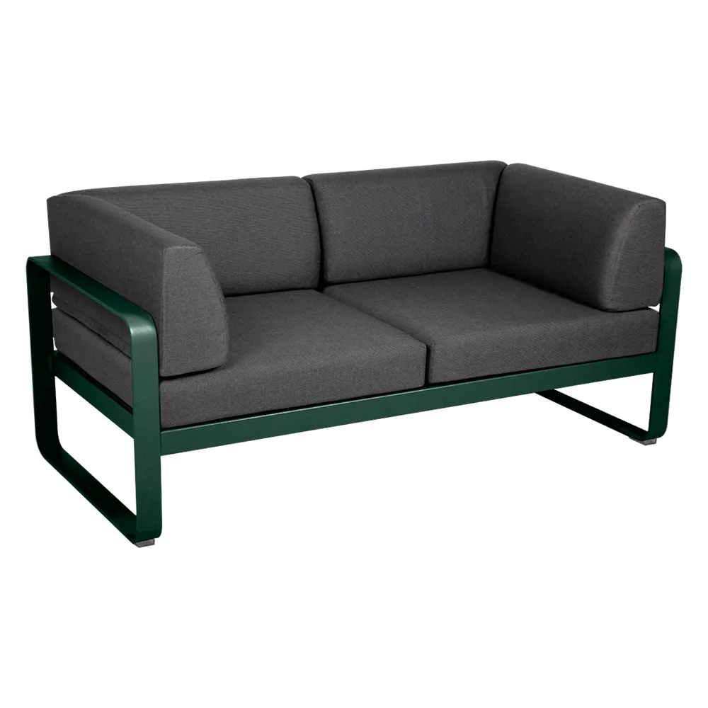 BELLEVIE 2-SEATER CLUB SOFA-GRAPHITE GREY CUSHION