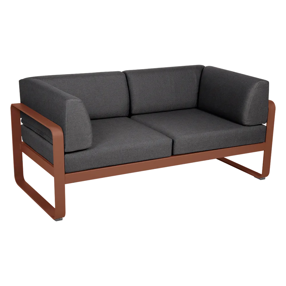 BELLEVIE 2-SEATER CLUB SOFA-GRAPHITE GREY CUSHION
