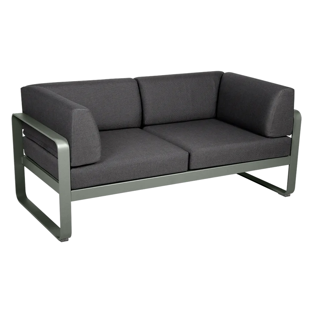 BELLEVIE 2-SEATER CLUB SOFA-GRAPHITE GREY CUSHION