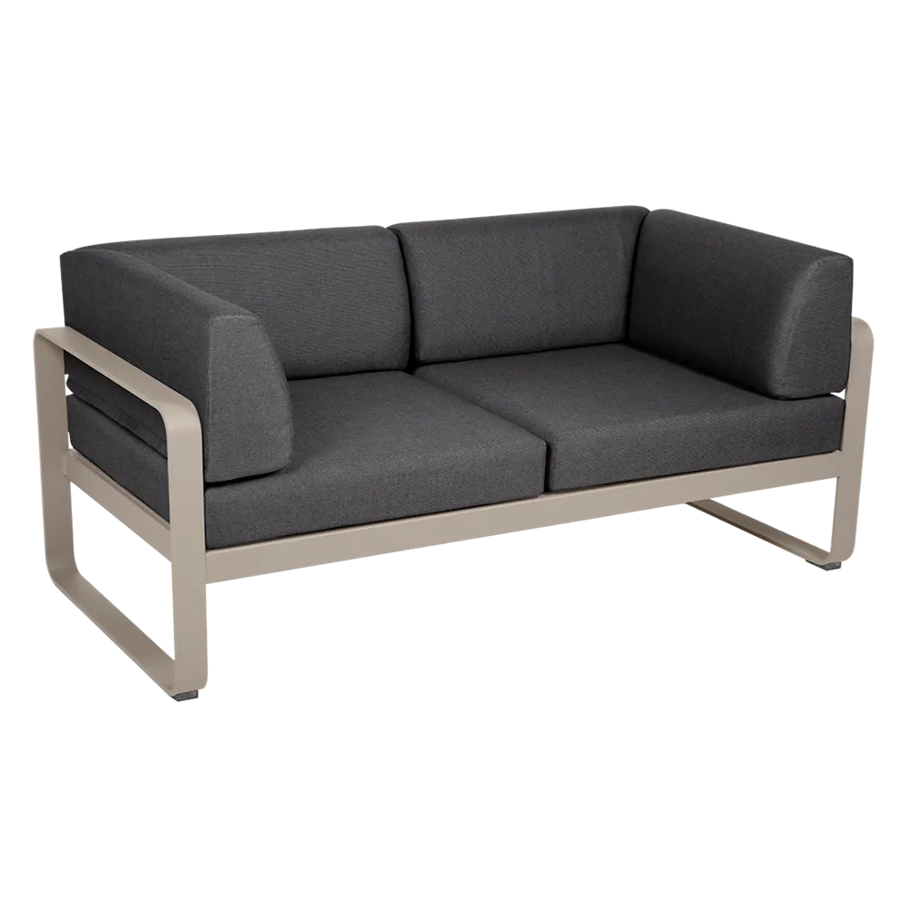 BELLEVIE 2-SEATER CLUB SOFA-GRAPHITE GREY CUSHION
