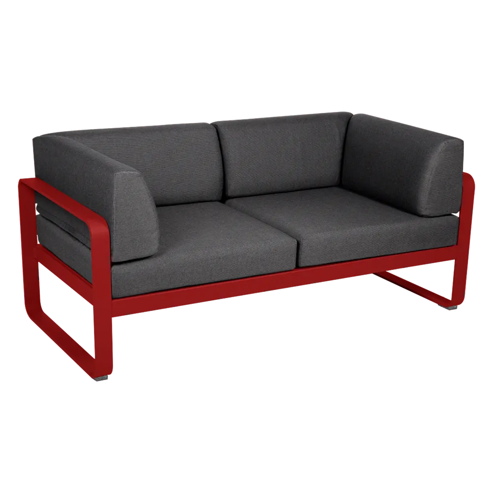 BELLEVIE 2-SEATER CLUB SOFA-GRAPHITE GREY CUSHION