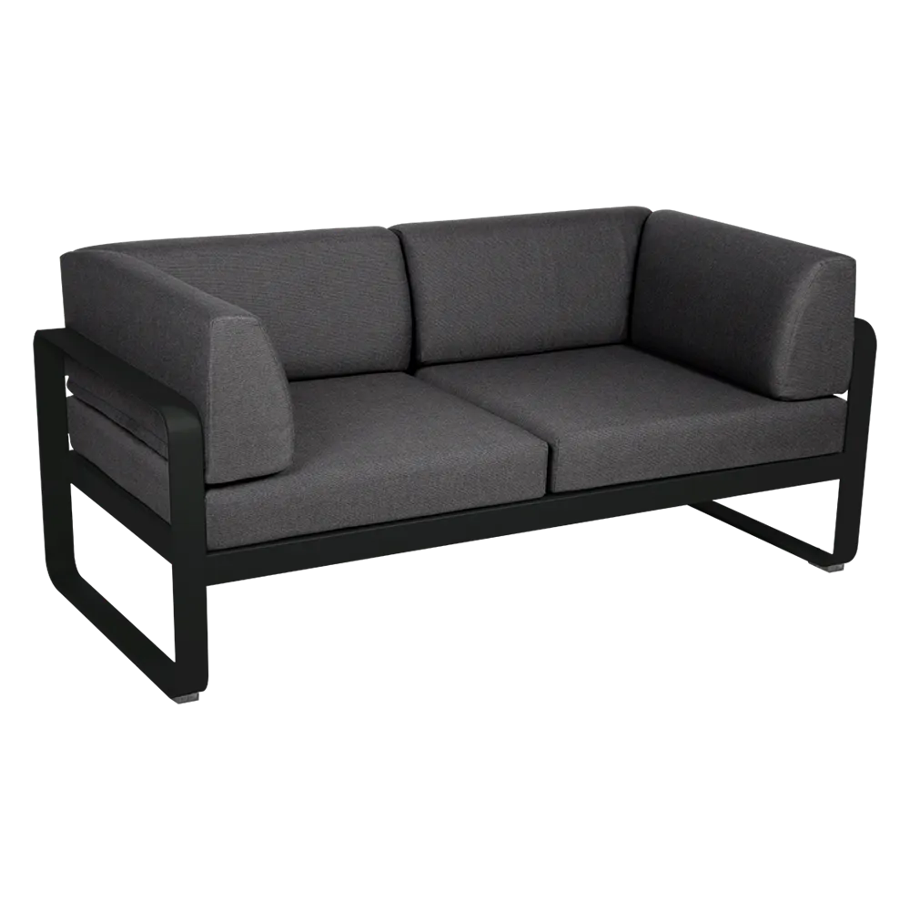 BELLEVIE 2-SEATER CLUB SOFA-GRAPHITE GREY CUSHION