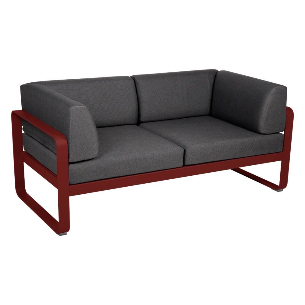 BELLEVIE 2-SEATER CLUB SOFA-GRAPHITE GREY CUSHION