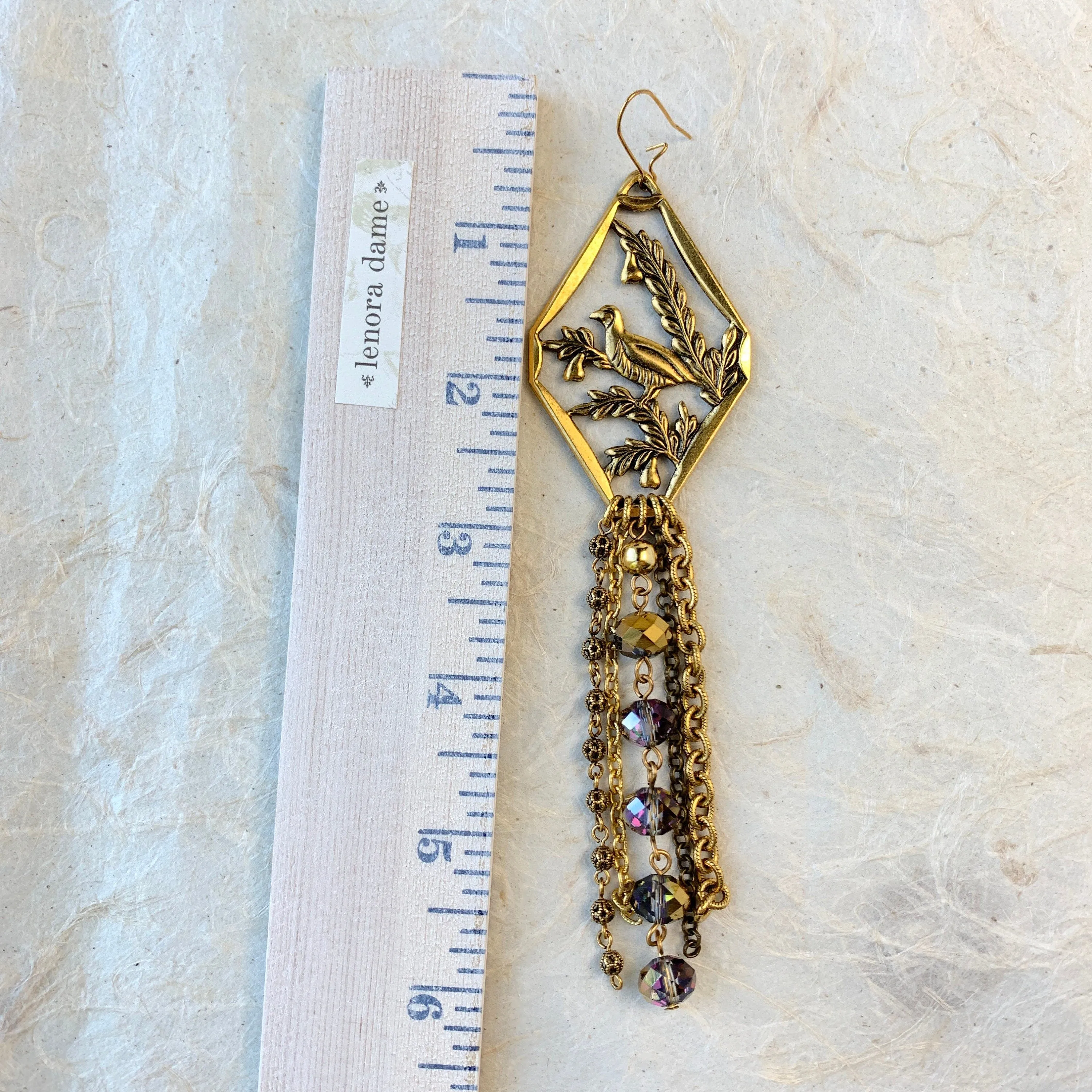 Bird Call Long Statement Earrings