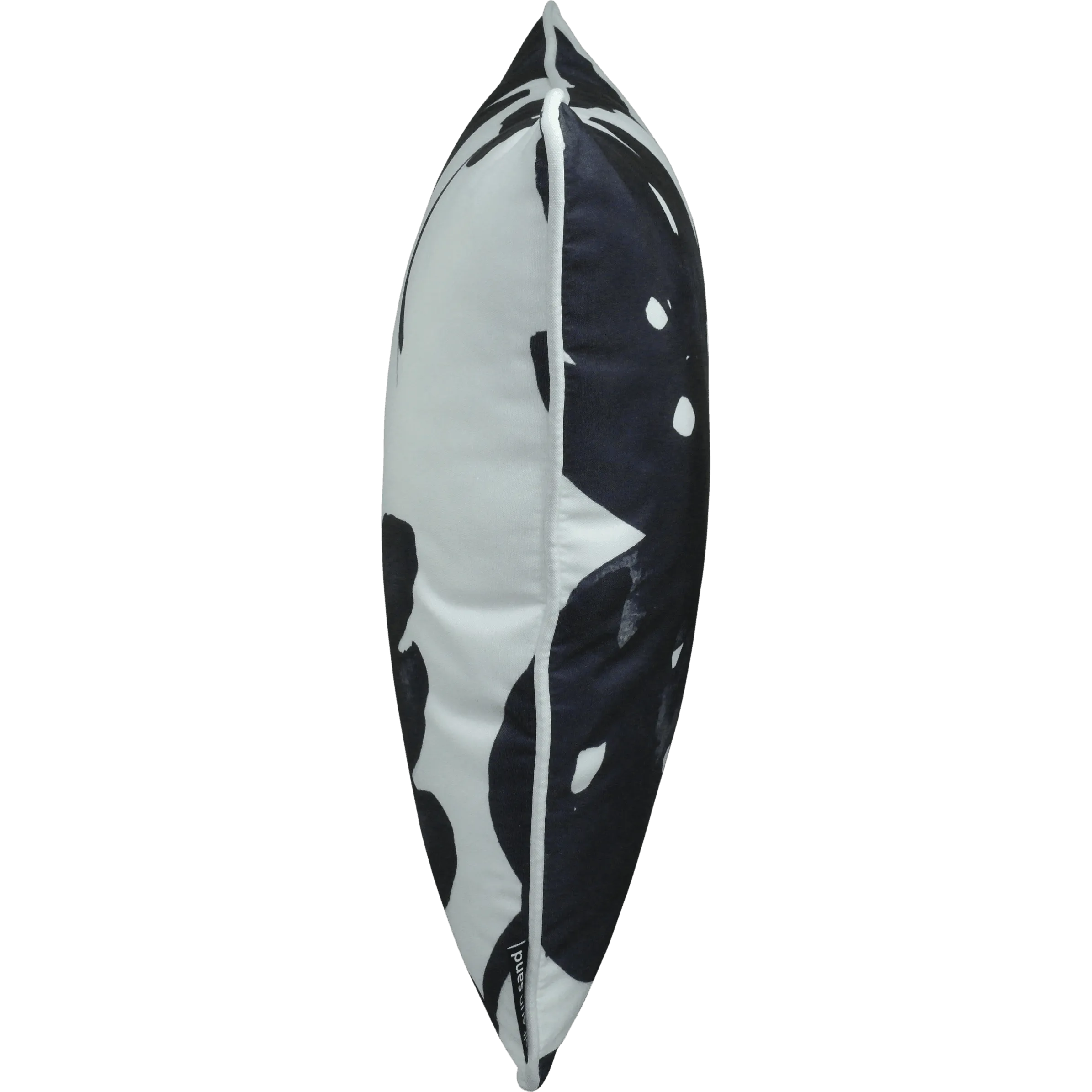 Bondi Black On White - 45 x 45 cm Piped Cushion