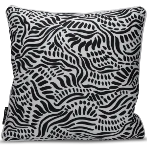 Bondi Seascape Black - 45 x 45 cm Piped Cushion