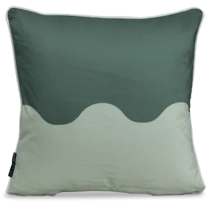 Bondi Wave Forest Sage - 45 x 45 cm Piped Outdoor Cushion