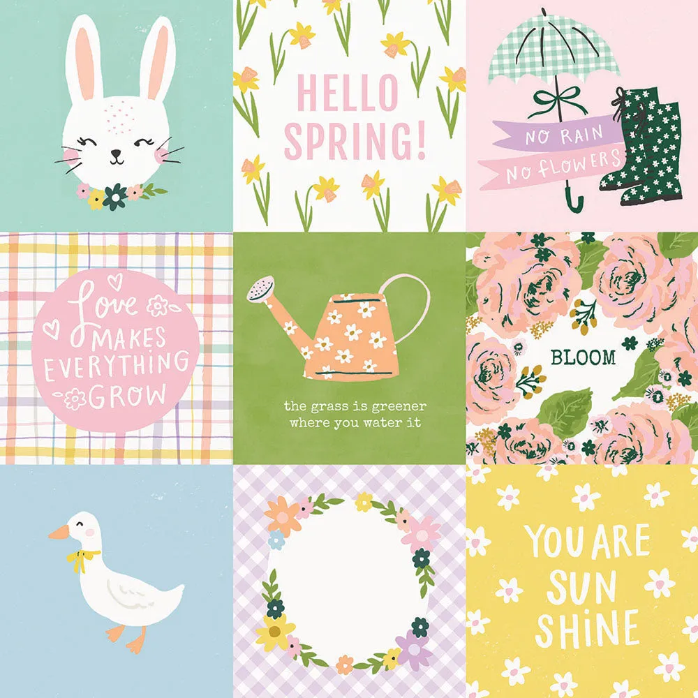 Bunnies   Blooms - 4x4 Elements