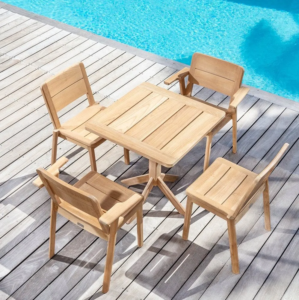 CLUBHOUSE TABLE SQUARE TEAK 70X70 CM