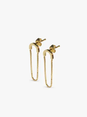 Earring Volt Round 14kt Solid Gold