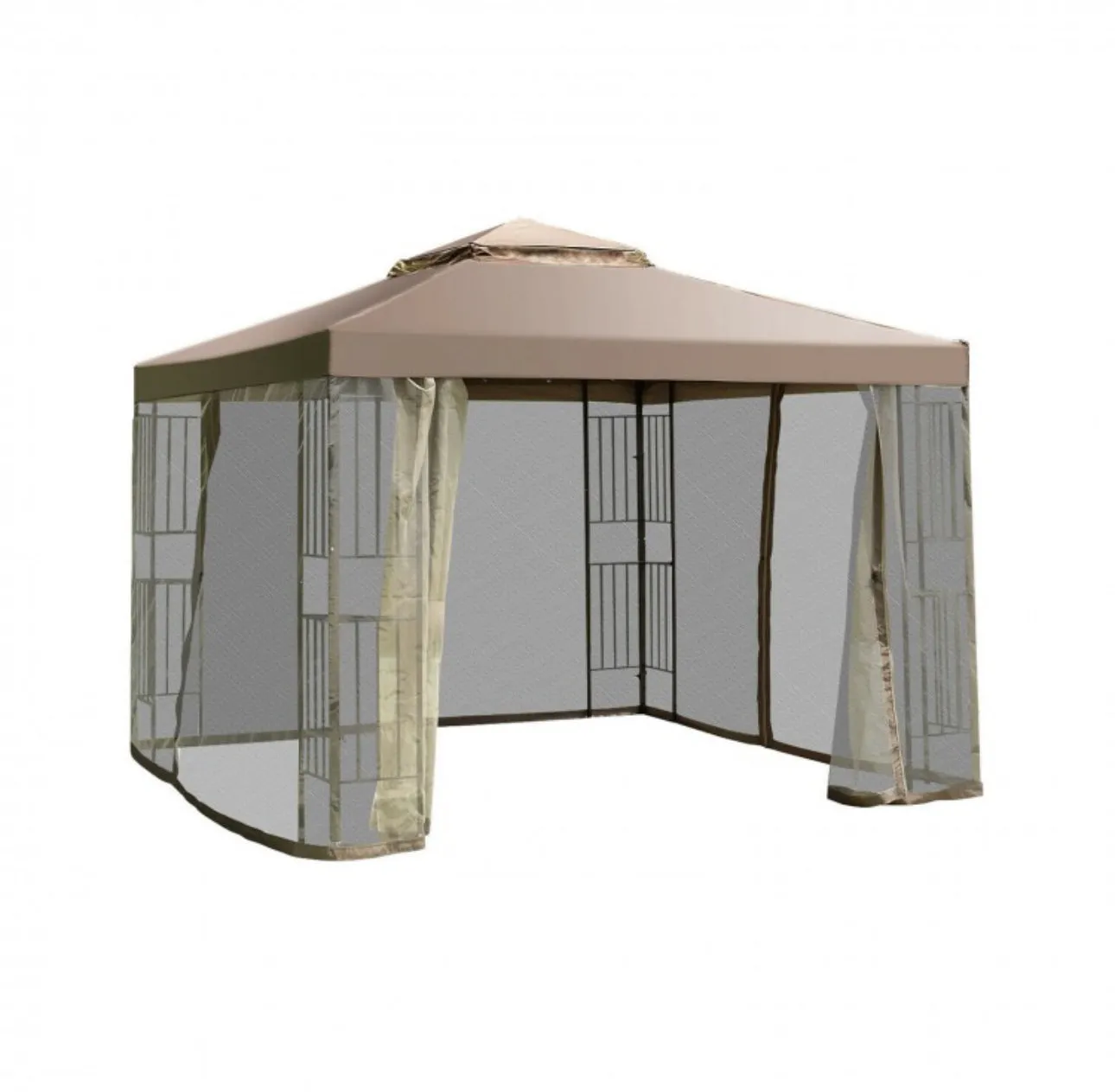 Heavy Duty Classy Awning Patio Structure Canopy Tent 10x10ft | No Screws For Structure Required | Easy Set Up | Waterproof | Weather Resistant