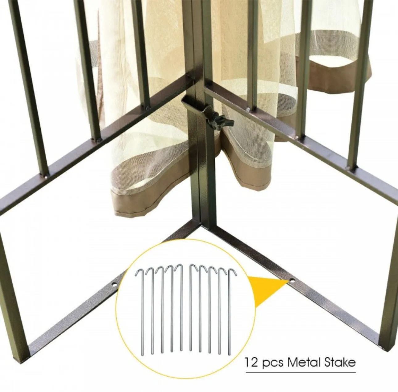 Heavy Duty Classy Awning Patio Structure Canopy Tent 10x10ft | No Screws For Structure Required | Easy Set Up | Waterproof | Weather Resistant