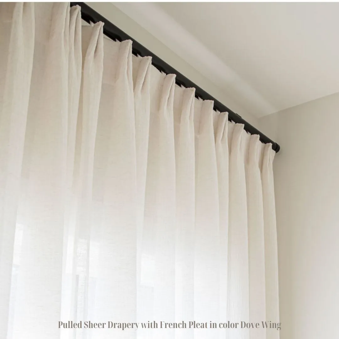 Idyllic Linen Quincy Tan, French Pleat, REGULAR LINING