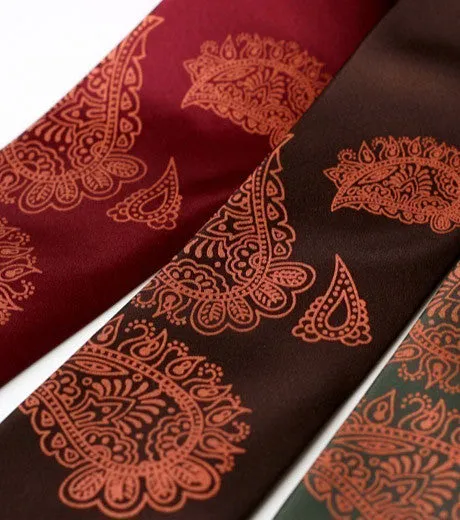 Mehndi Paisley Silk Necktie