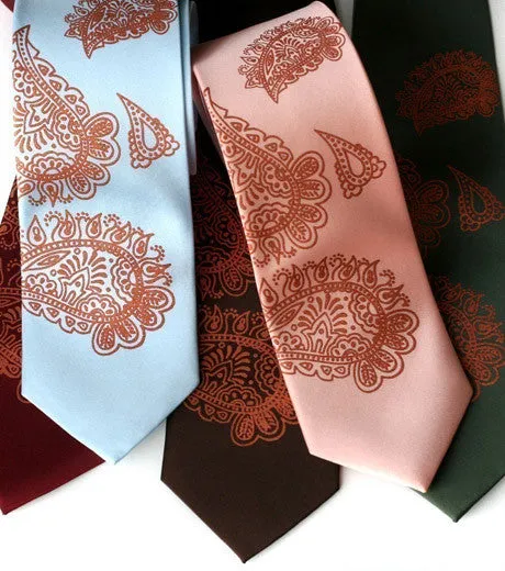Mehndi Paisley Silk Necktie