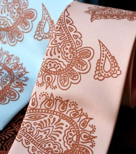 Mehndi Paisley Silk Necktie