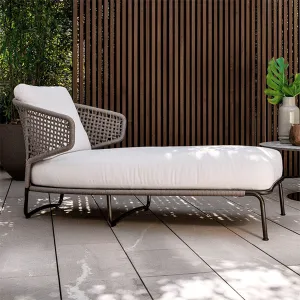 Outdoor Braided & Rope Sunlounger - Aston