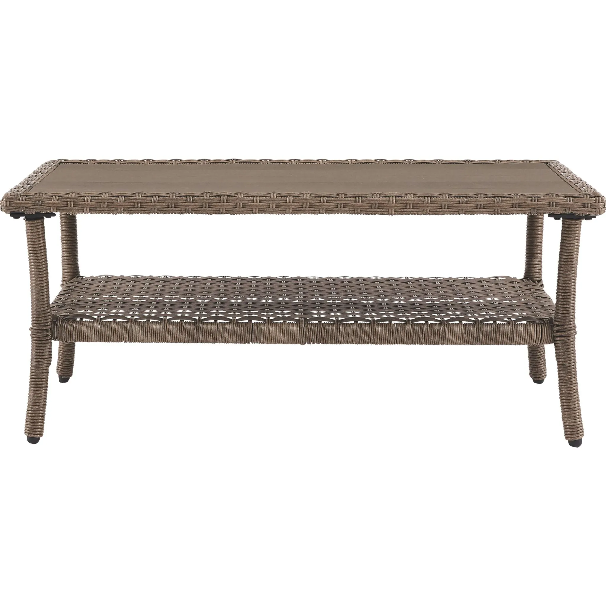 Outdoor Clear Ridge Rectangle Cocktail Table