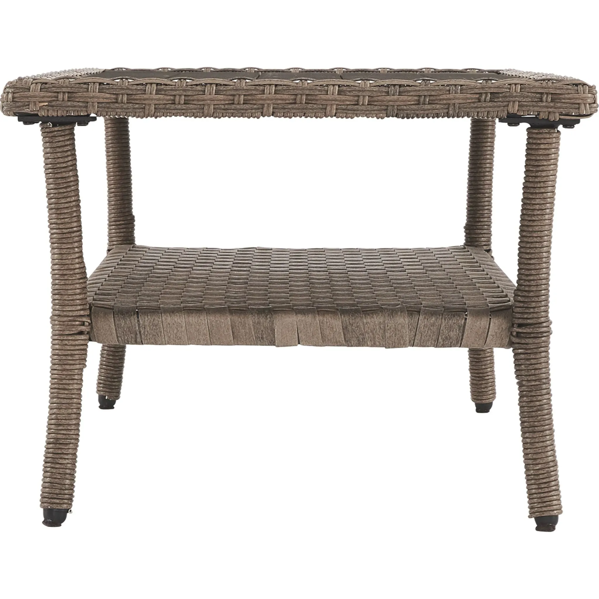 Outdoor Clear Ridge Rectangle Cocktail Table