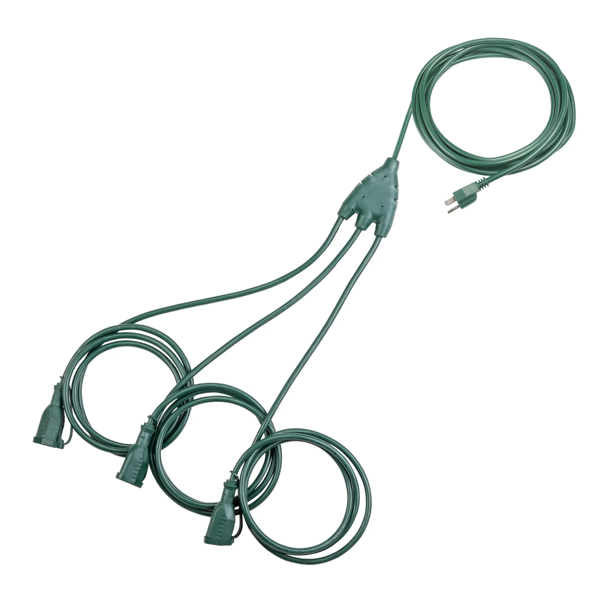 Outdoor Extension Power Cord 1 to 3 Splitter Watproof 36 ft Multi Grounded Outlets Bn-link
