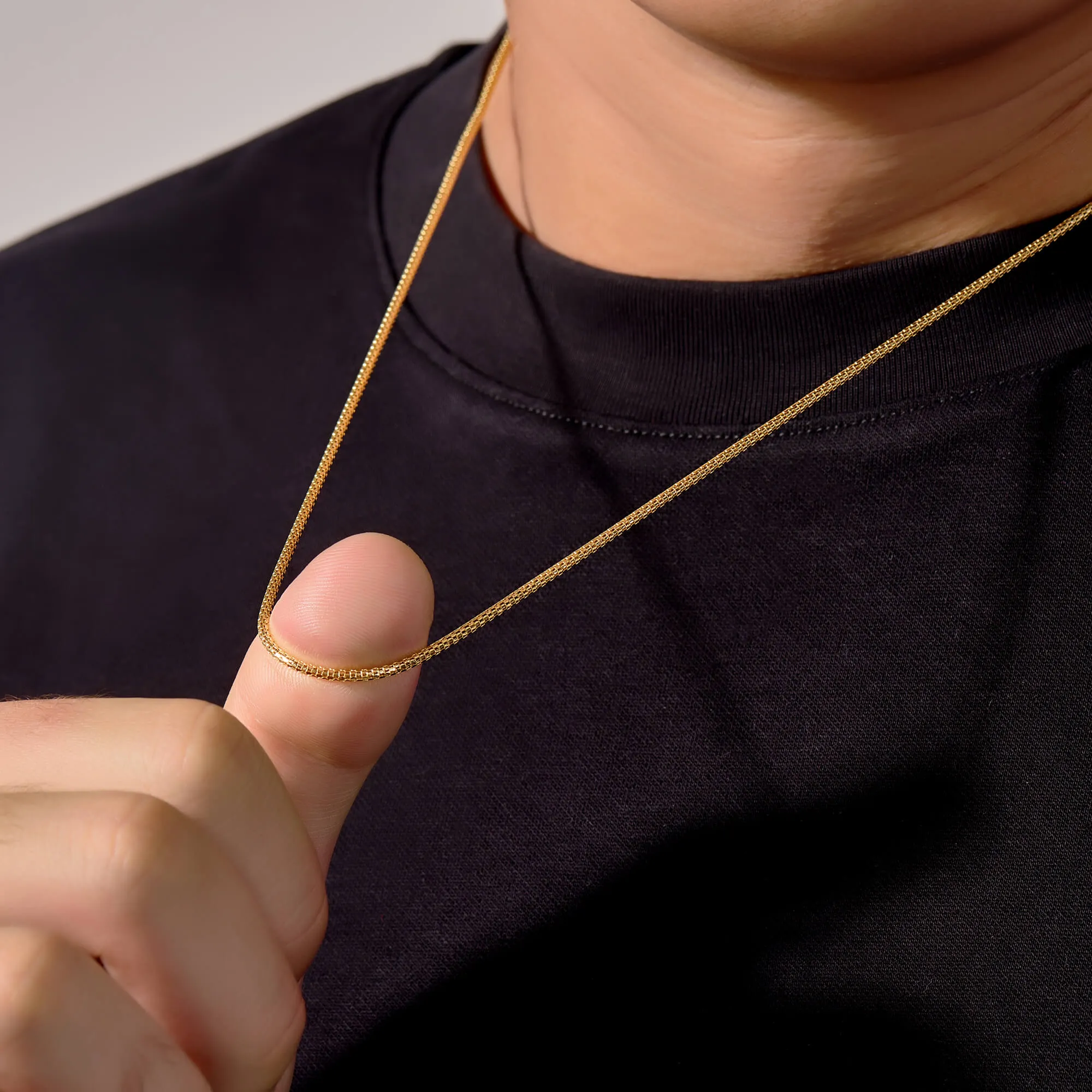 Popcorn Chain Necklace in Gold