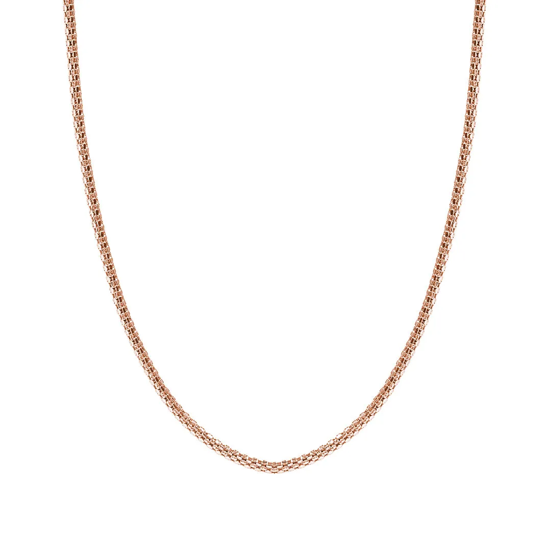 Popcorn Chain Necklace in Gold