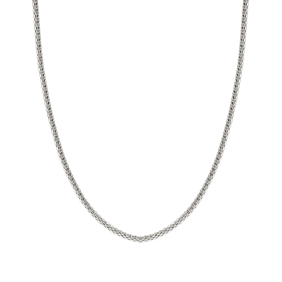 Popcorn Chain Necklace in Gold
