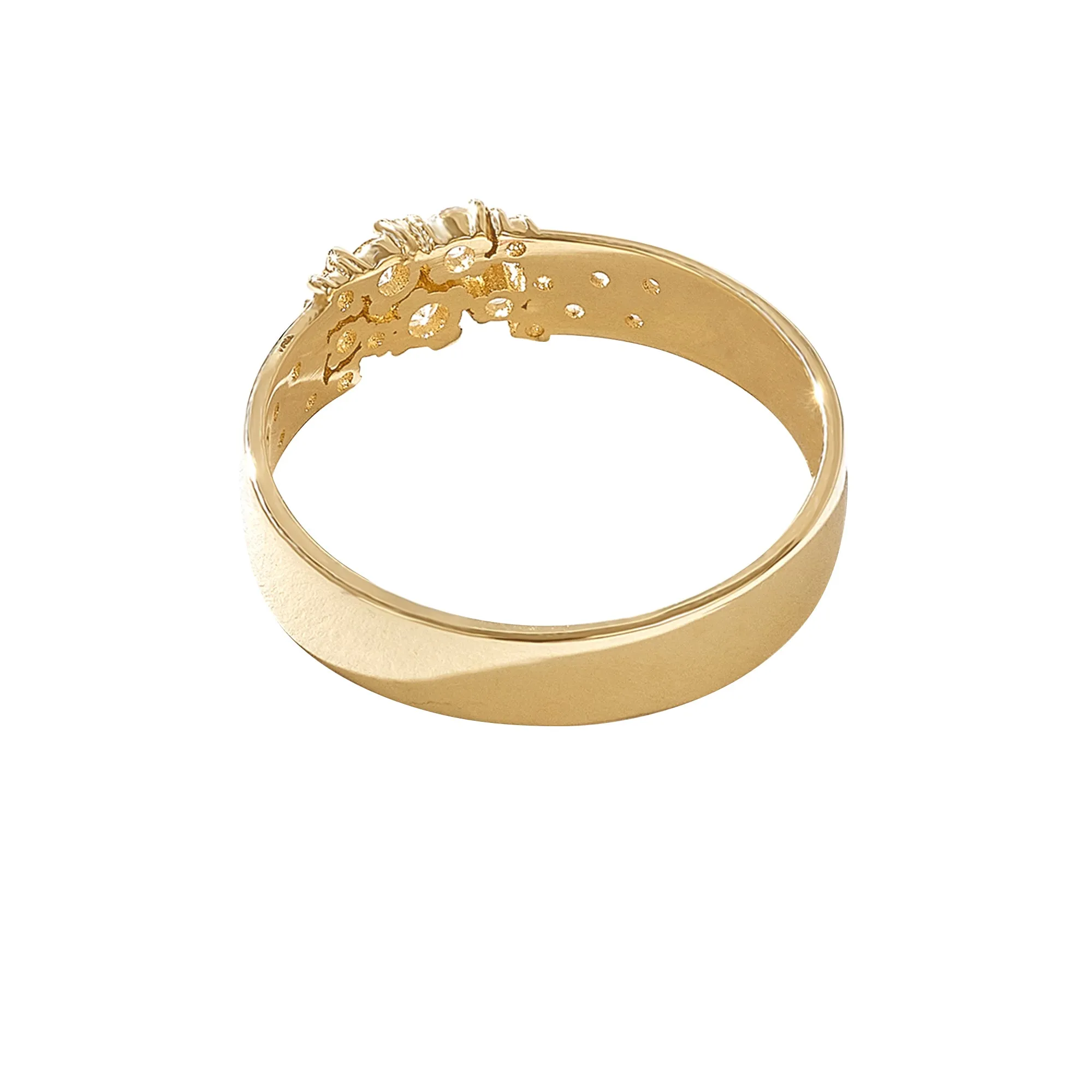 Premium Diamond Cluster Band Ring in Gold