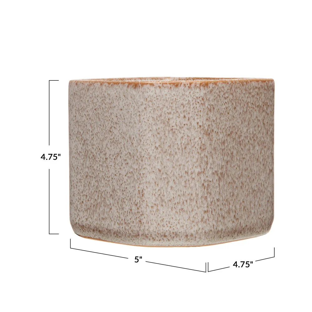 Rd Stoneware Flower by Creative Co-op