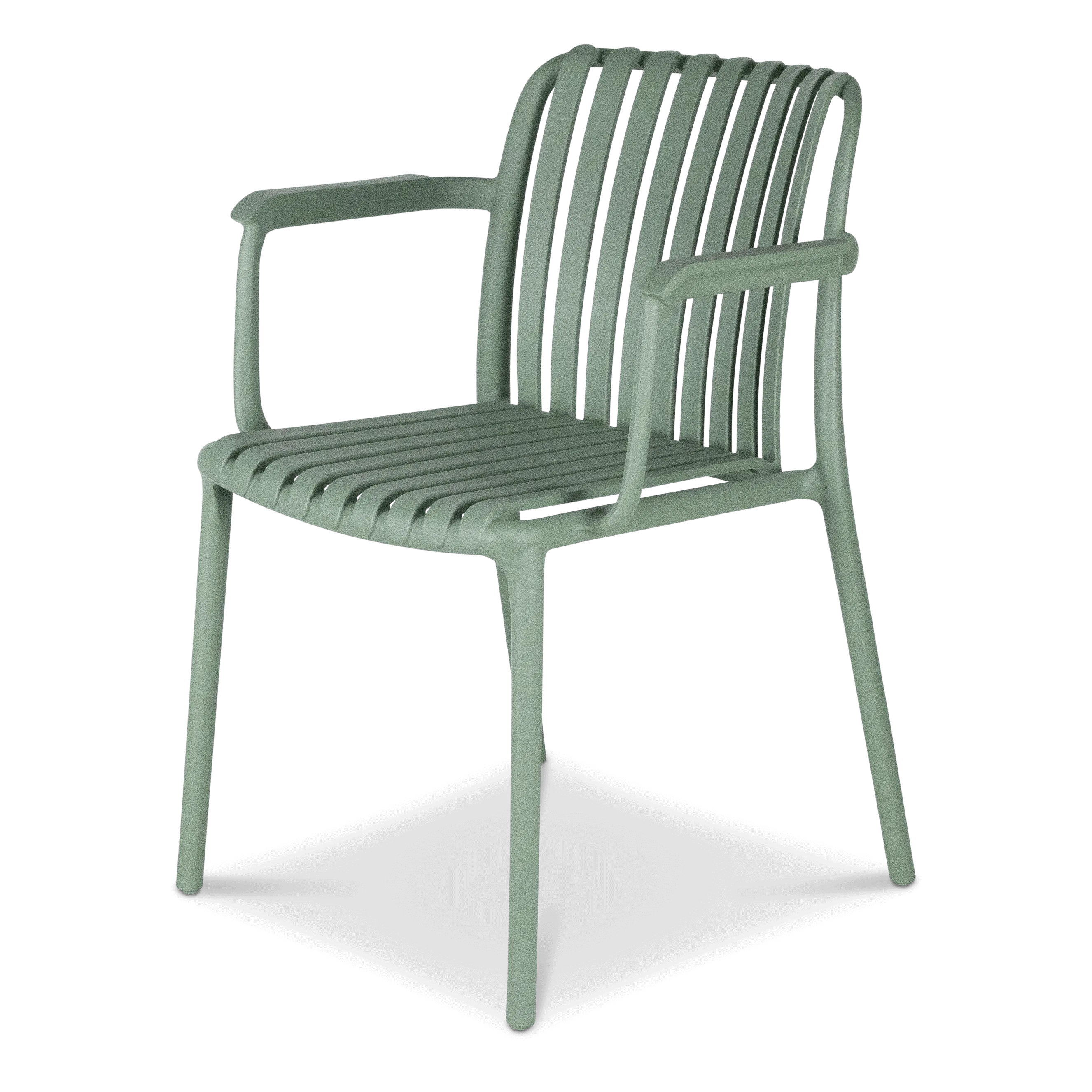 Salerno UV Polypropylene Premium Dining Chair with Arm in Sage