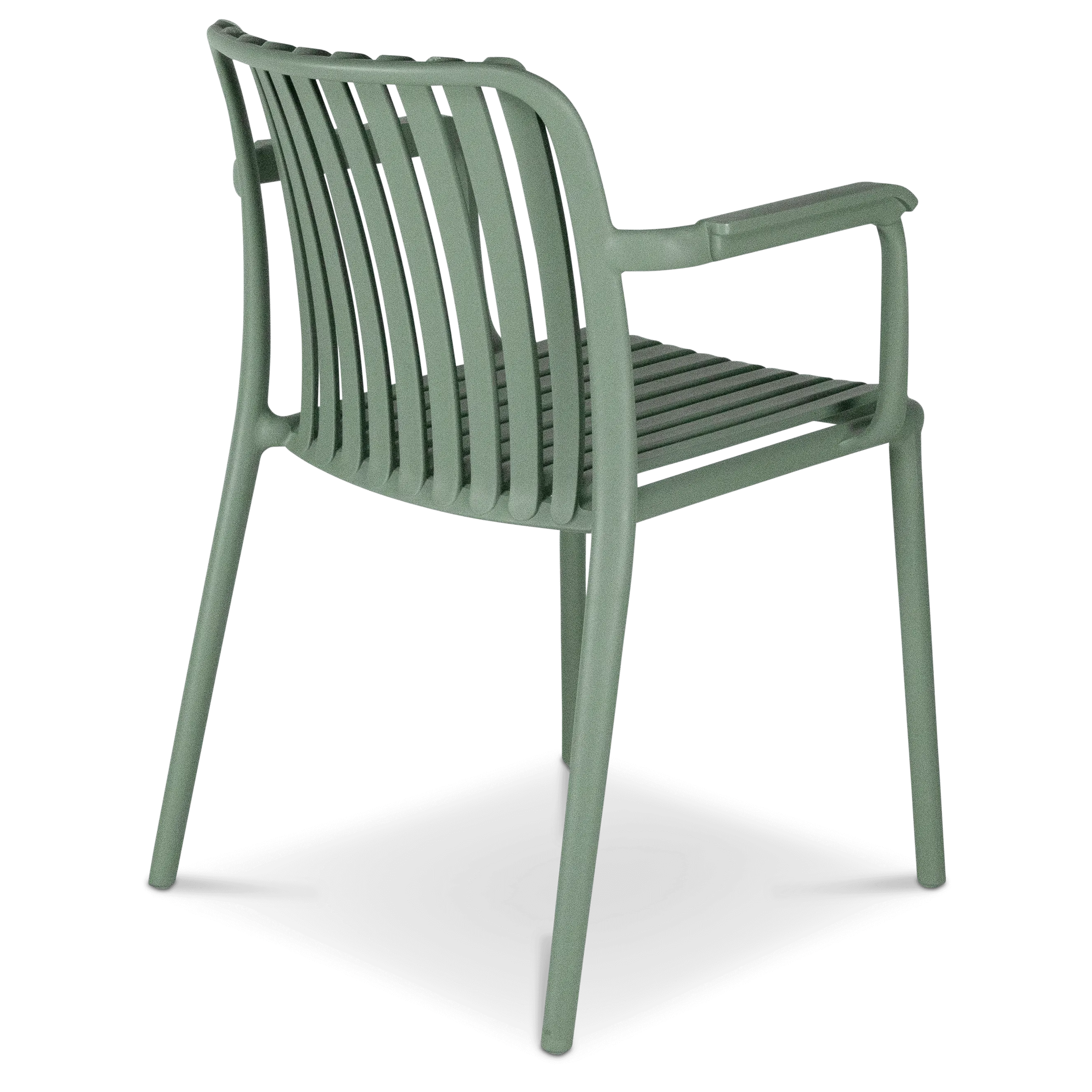 Salerno UV Polypropylene Premium Dining Chair with Arm in Sage