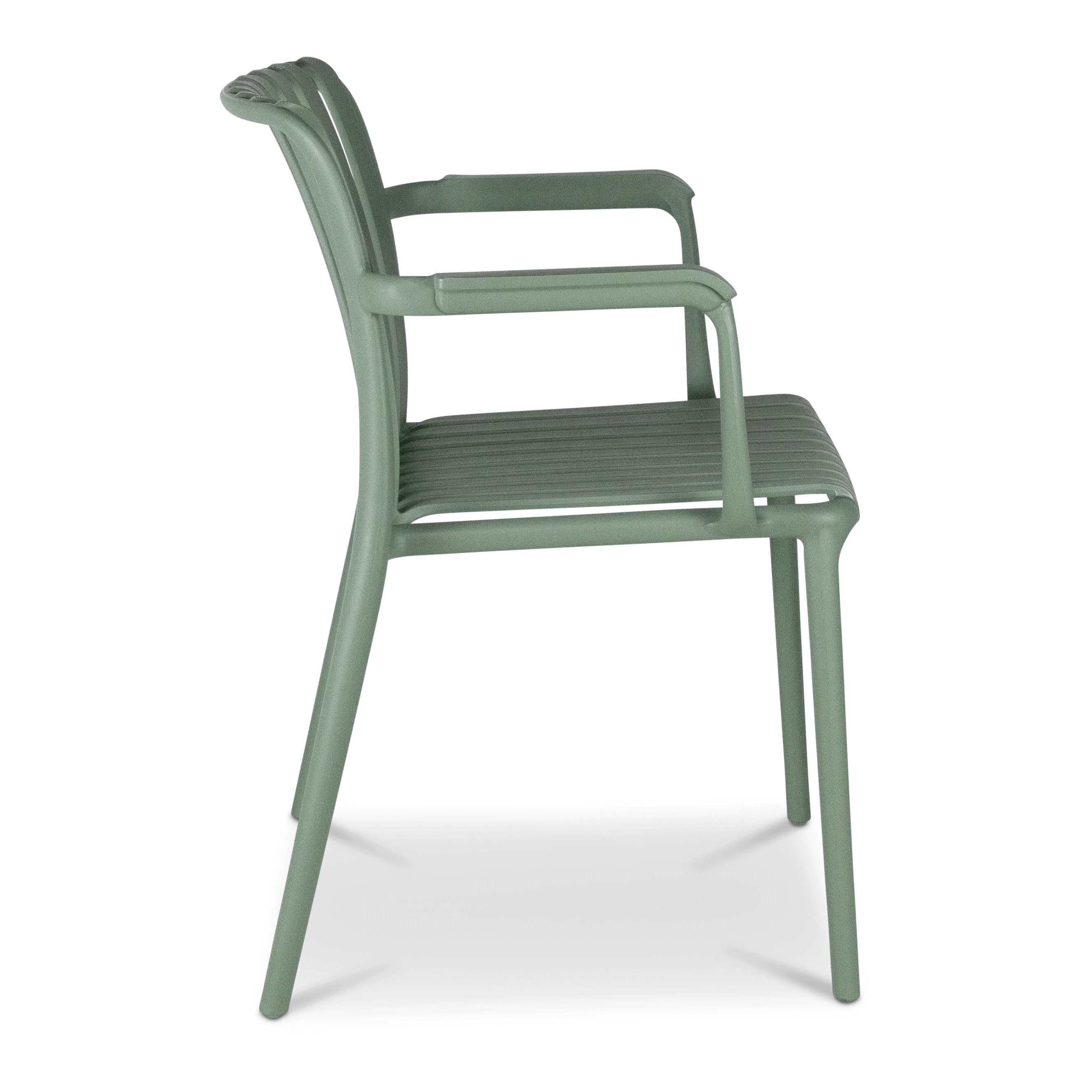 Salerno UV Polypropylene Premium Dining Chair with Arm in Sage