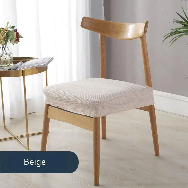 Solid Color Stretchable Dining Chair Seat Cover