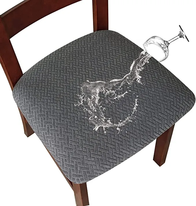 Solid Color Stretchable Dining Chair Seat Cover