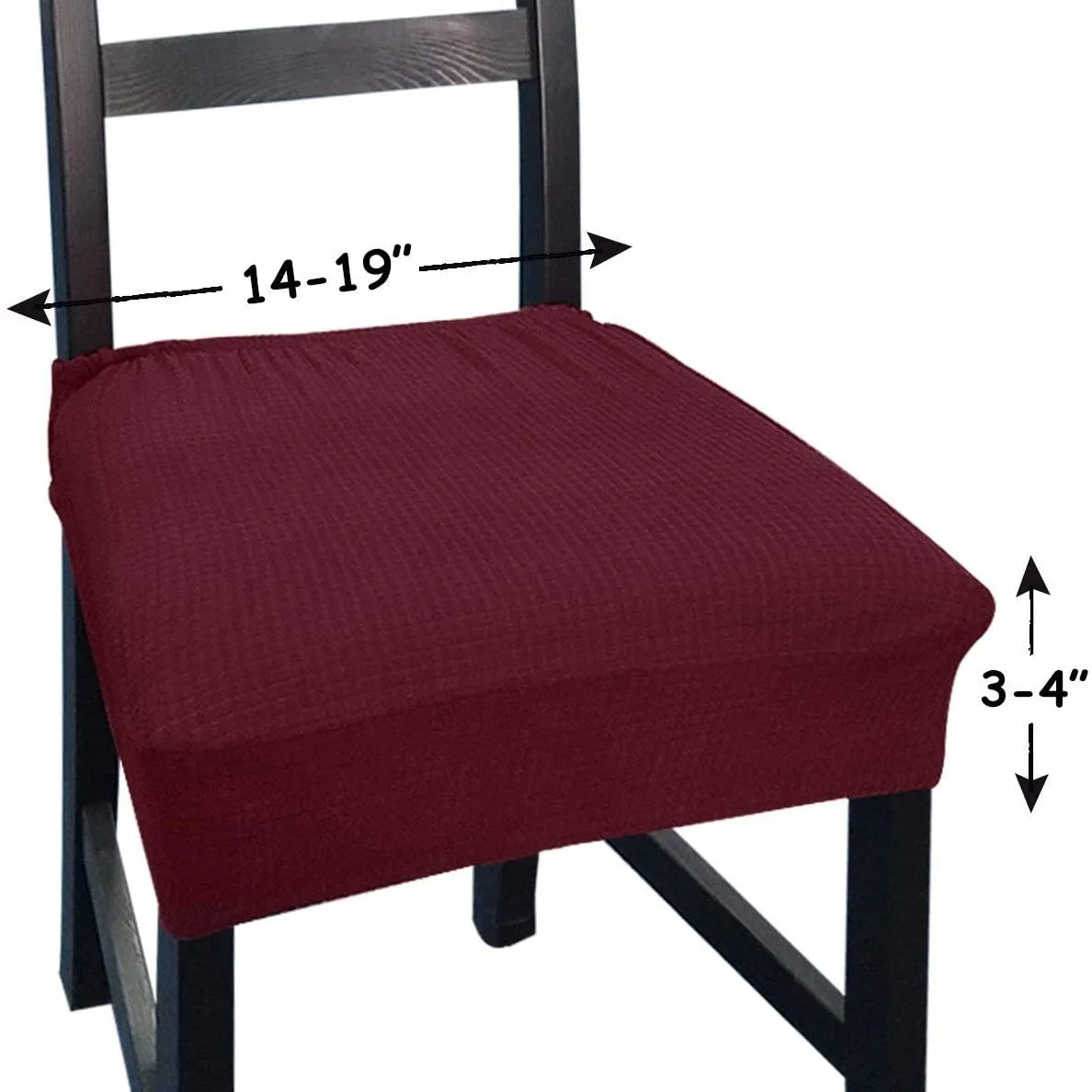 Solid Color Stretchable Dining Chair Seat Cover