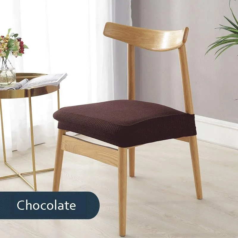 Solid Color Stretchable Dining Chair Seat Cover