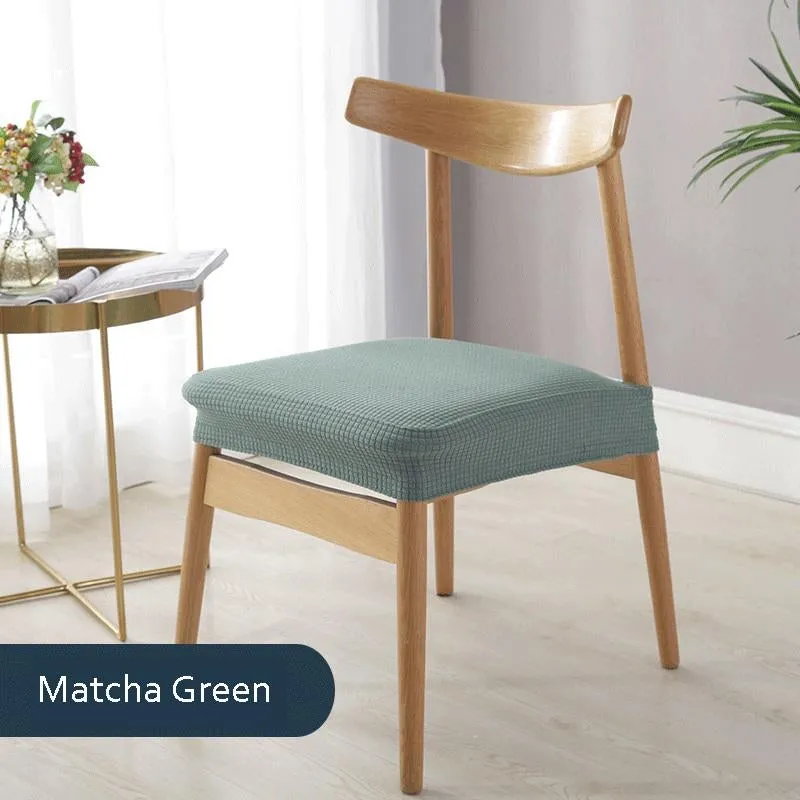 Solid Color Stretchable Dining Chair Seat Cover