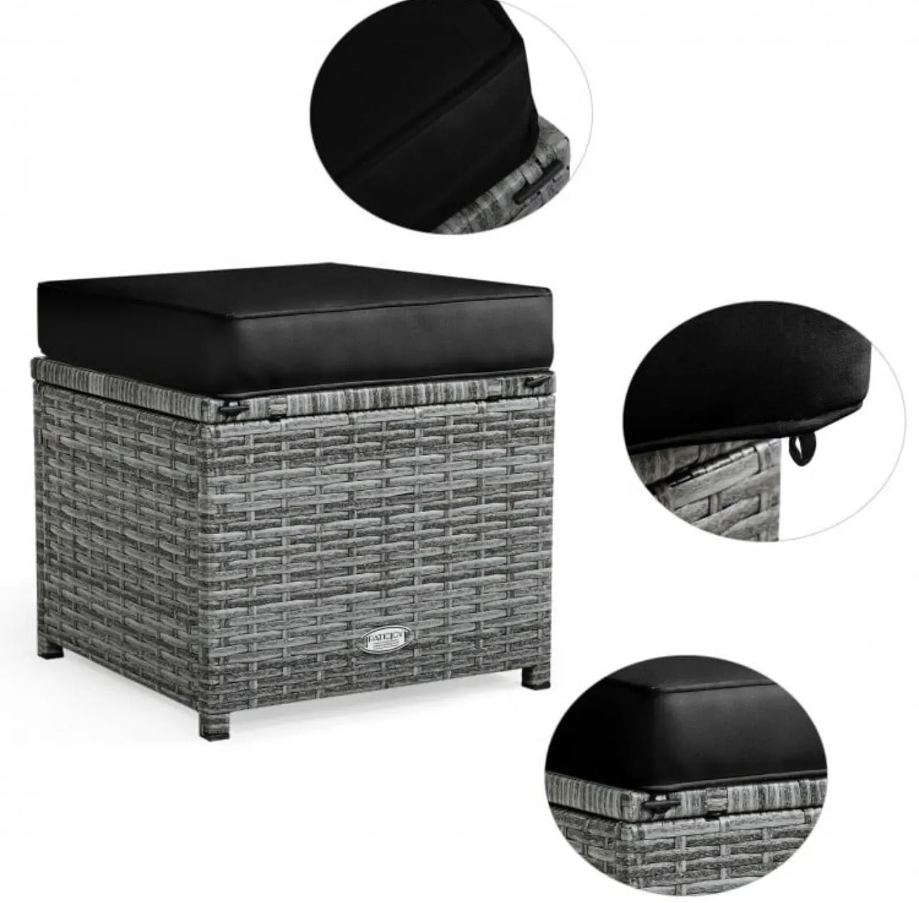 Very Relaxing Heavy Duty 7-Piece Cushiony Outdoor Furniture Wicker Sectional Sofa Patio Set With Dining Table