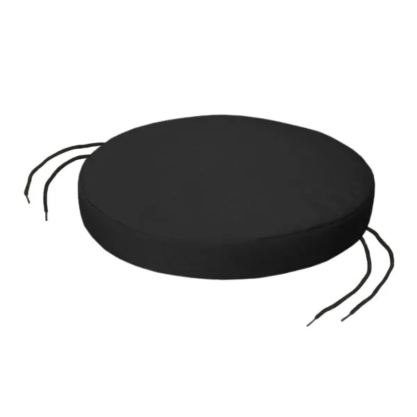 Water-Resistant Round Chair Seat Pad with Ties | Bistro Outdoor Replacement Chair Cushion