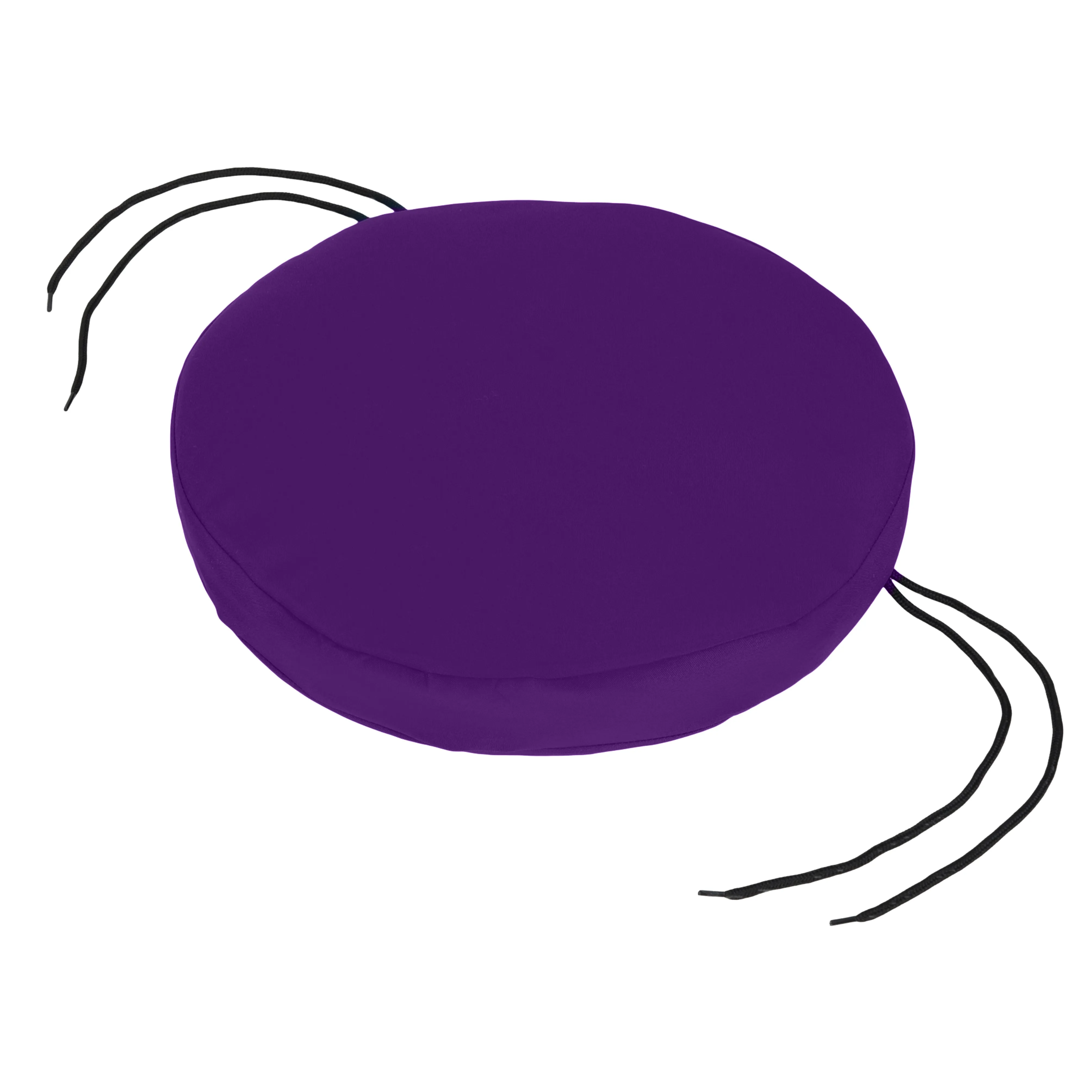 Water-Resistant Round Chair Seat Pad with Ties | Bistro Outdoor Replacement Chair Cushion